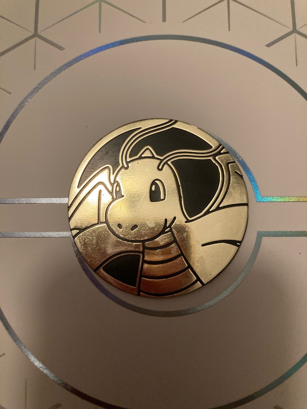 Pokemon Dragonite Metal Collectible Pin - Gold and Black